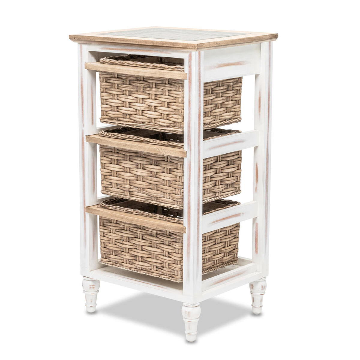 Island Breeze 3-Basket Storage Cabinet Island Breeze 3-Basket Storage Cabinet - Image 1