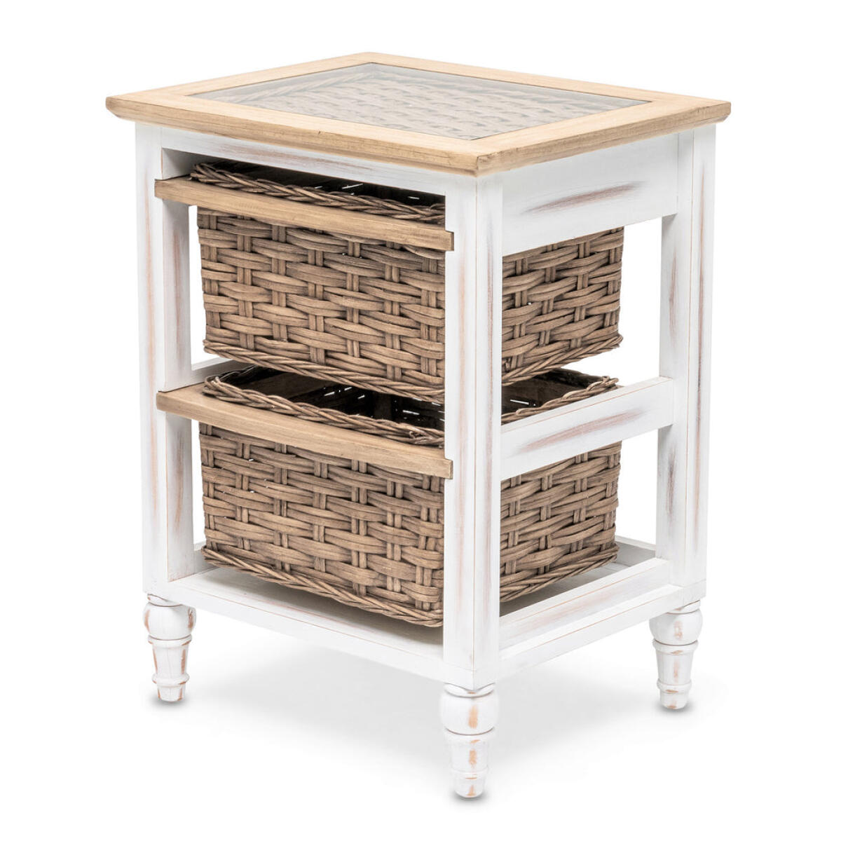 Island Breeze 2-Basket Storage Cabinet Island Breeze 2-Basket Storage Cabinet - Image 1