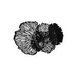 Flower Wall Art, Medium, Black, Metal