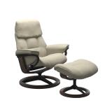 Stressless® Ruby (S) Signature Base Recliner with Ottoman