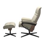 Stressless® Sunrise (S) Cross Base Recliner with Ottoman - Image 2