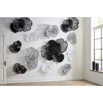 Flower Wall Art, Medium, Black, Metal - Image 2