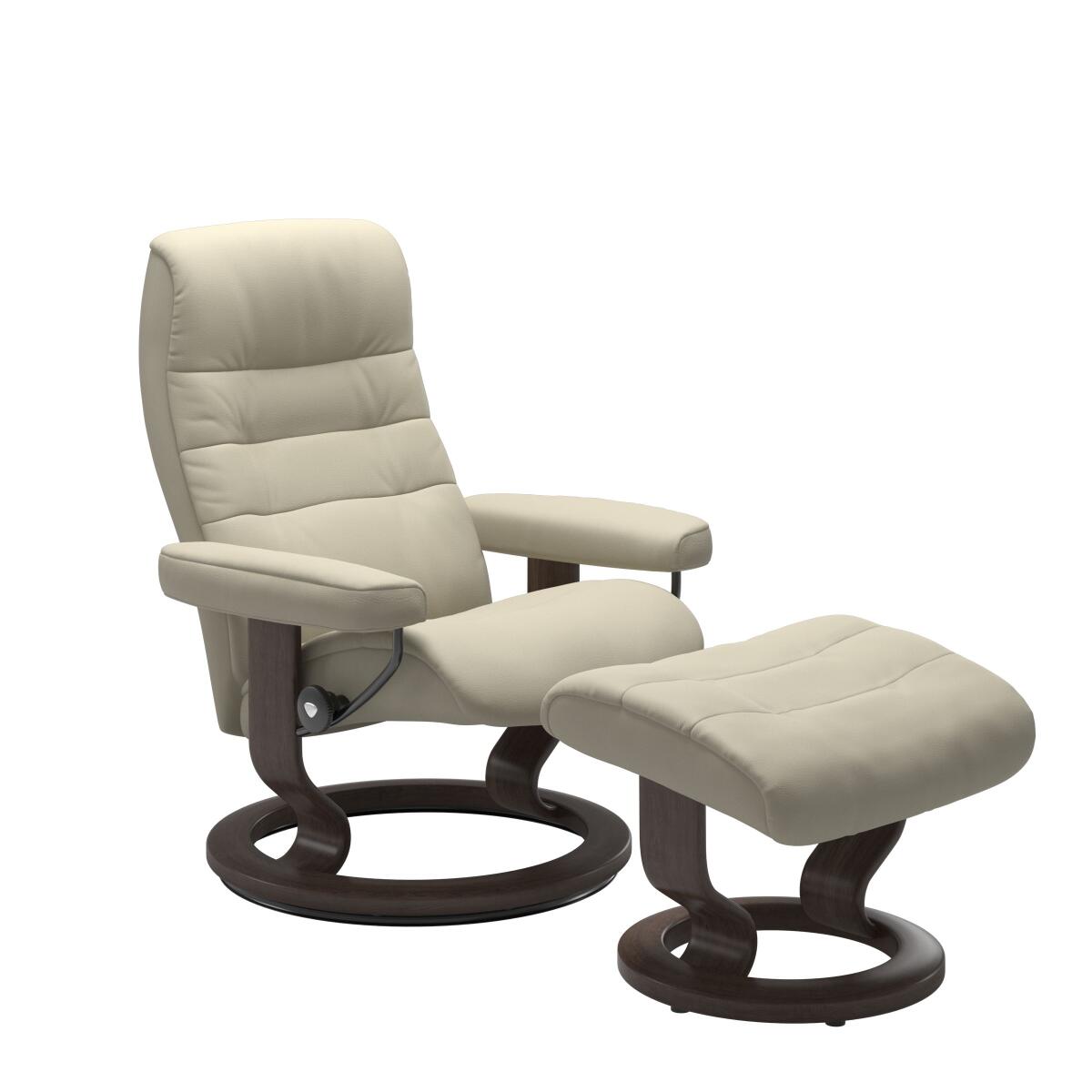 4f23ea775d0acabbd5d4892220b359b2 Stressless® Opal (S) Classic Base Recliner with Ottoman - Image 1