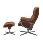 Stressless® Mayfair (M) Cross Base Recliner with Ottoman - Image 2
