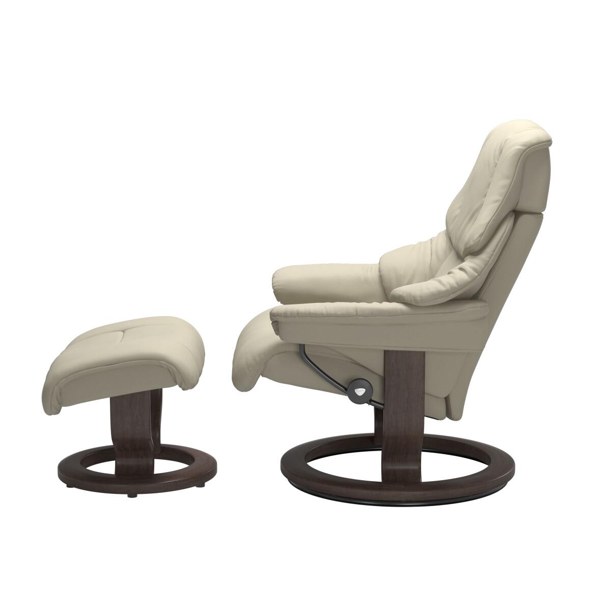 Stressless® Reno (M) Classic Base Recliner with Ottoman – Family