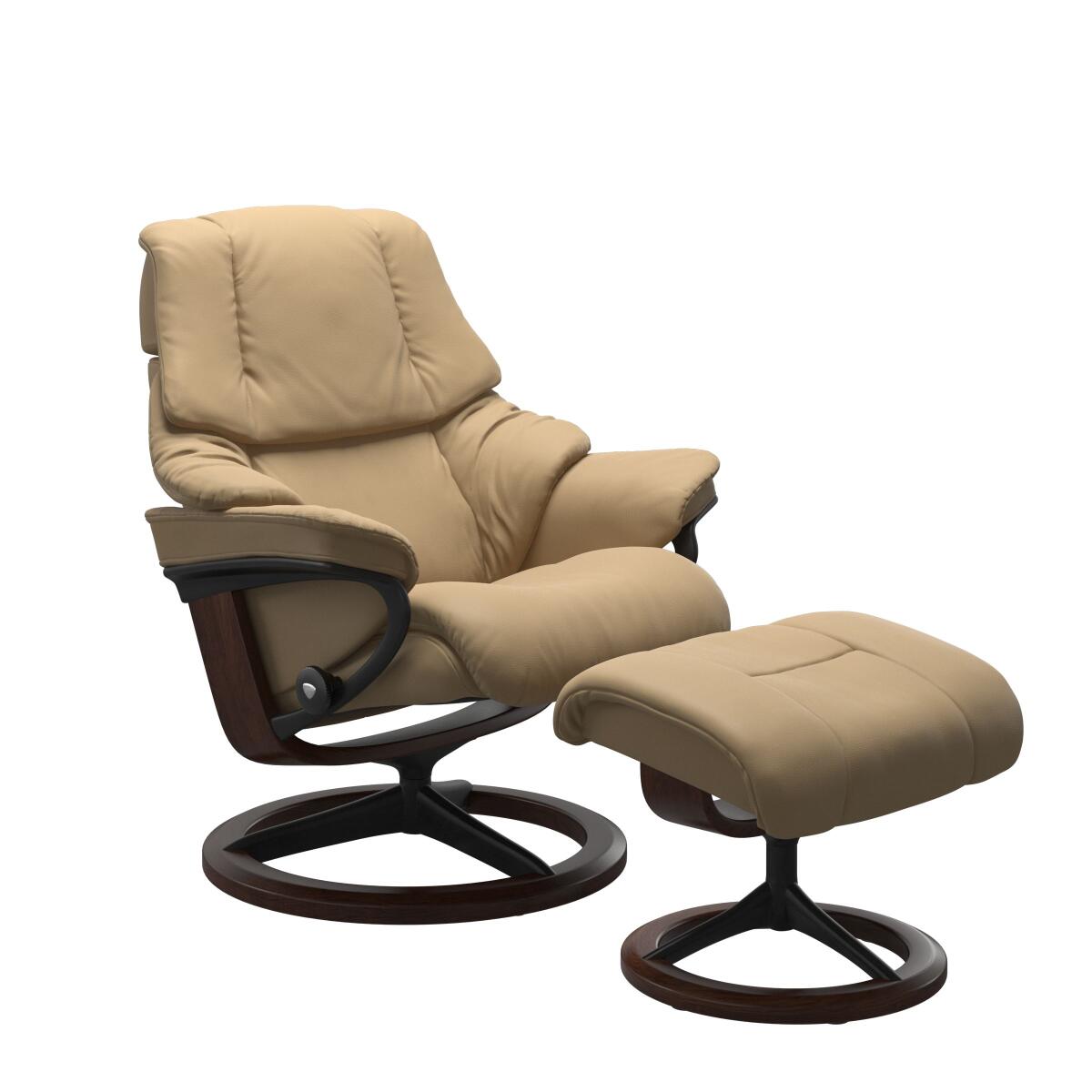 602c59e4c5de859bae8b9c7ef2adf78c Stressless® Reno (M) Signature Base Recliner with Ottoman - Image 1