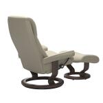 Stressless® View (L) Classic Base Recliner with Ottoman - Image 4