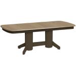 Double Pedestal Dining Table With 2 12" Leaves