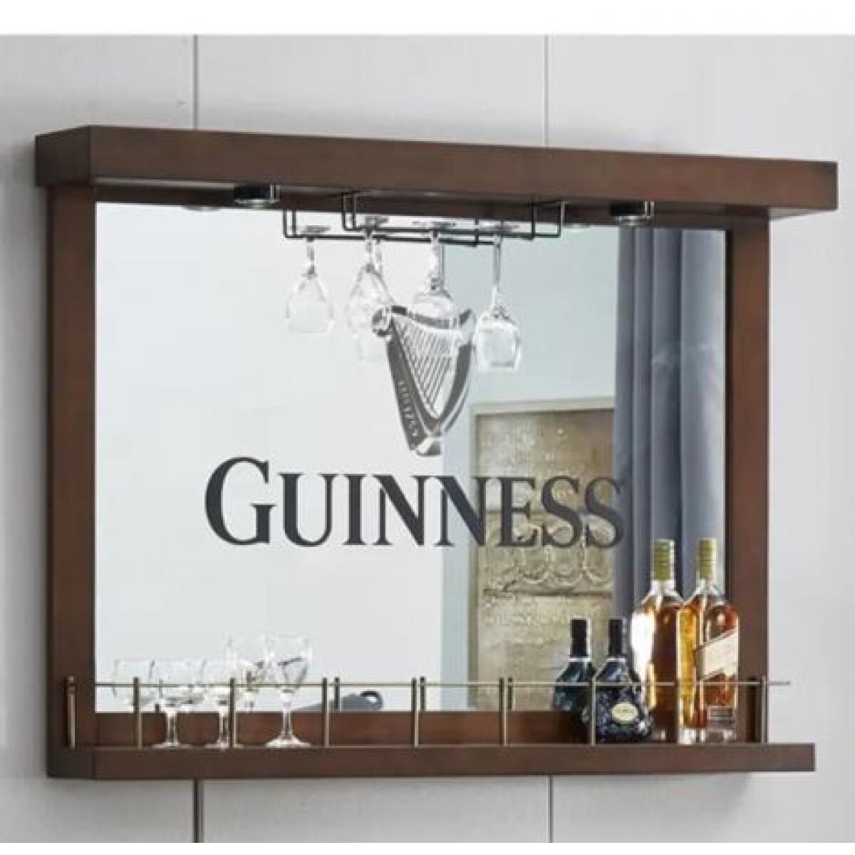 Guinness Wall Bar in Distressed Walnut Guinness Wall Bar in Distressed Walnut - Image 1