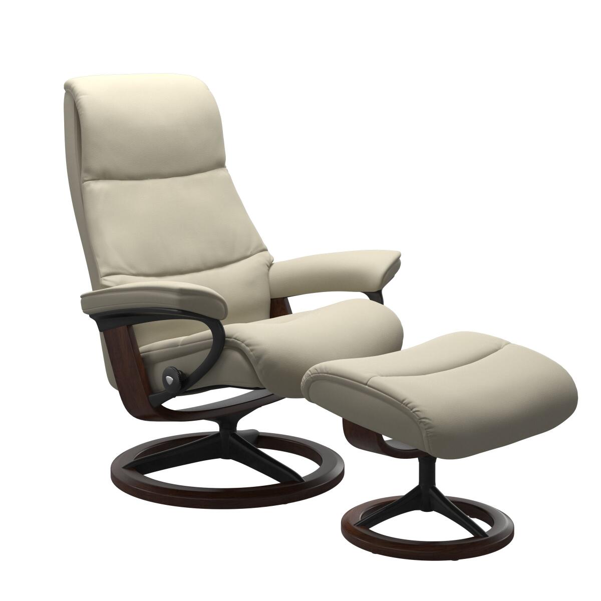 7b4aa91c8f4038dad52fe572a4699ca3 Stressless® View (M) Signature Base Recliner with Ottoman - Image 1