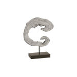 Creature Sculpture on Stand Gray Stone