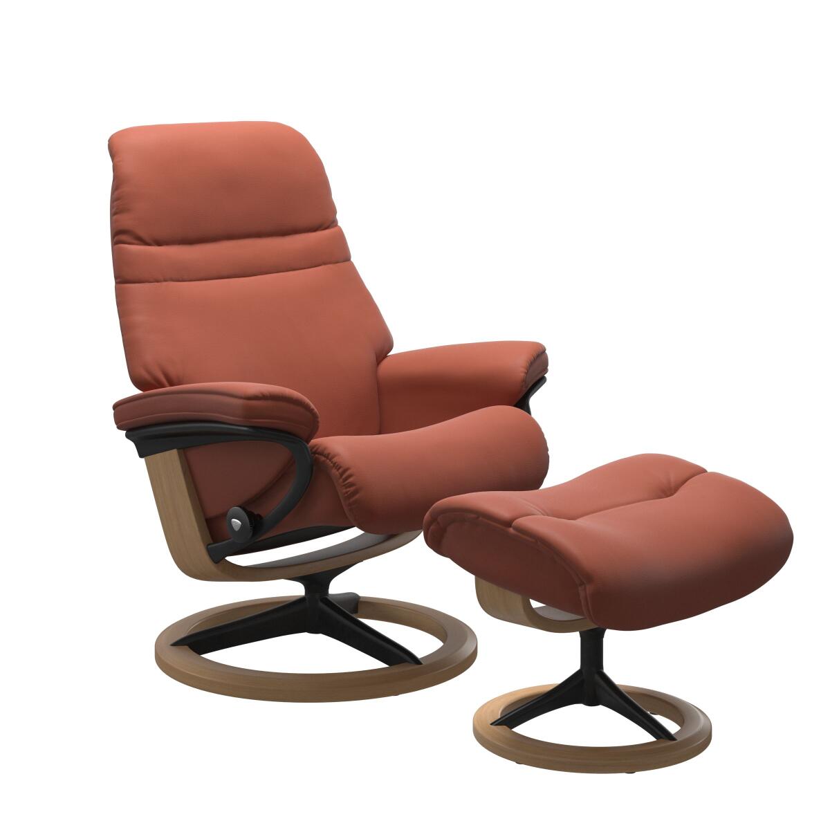 a97eefcbc8a85c37ee483c1ddfc5d51c Stressless® Sunrise (M) Signature Base Recliner with Ottoman - Image 1