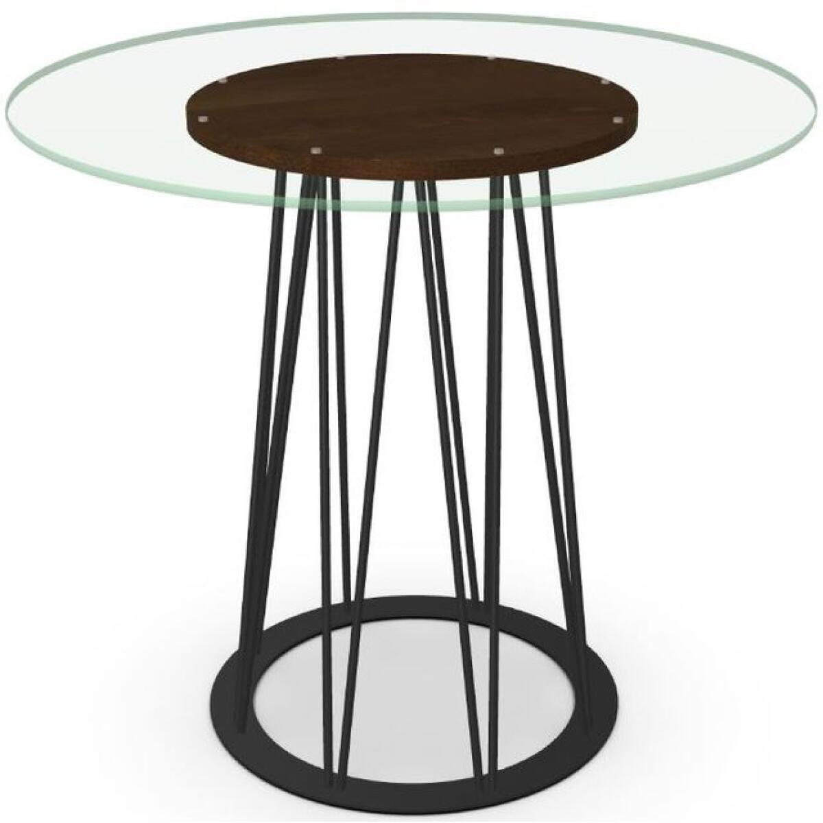Calypso 51526-36 – Pub table base with wood veneer (birch) accent Calypso 51526-36 - Pub table base with wood veneer (birch) accent - Image 1