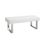 Linden Backless Long Bench in White