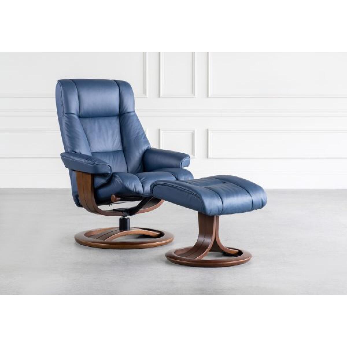 Magic Leather Recliner with Ottoman Magic Leather Recliner with Ottoman - Image 1