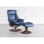 Magic Leather Recliner with Ottoman