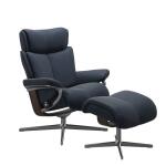 Stressless® Magic (L) Cross Base Recliner with Ottoman