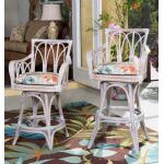 Cuba Swivel Barstool with Arm – Rustic Driftwood Finish