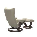 Stressless® Wing (M) Classic Base Recliner with Ottoman - Image 4