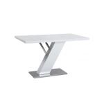 Linden All Wood White Gloss Top Dining Table in Gloss White - Image 2