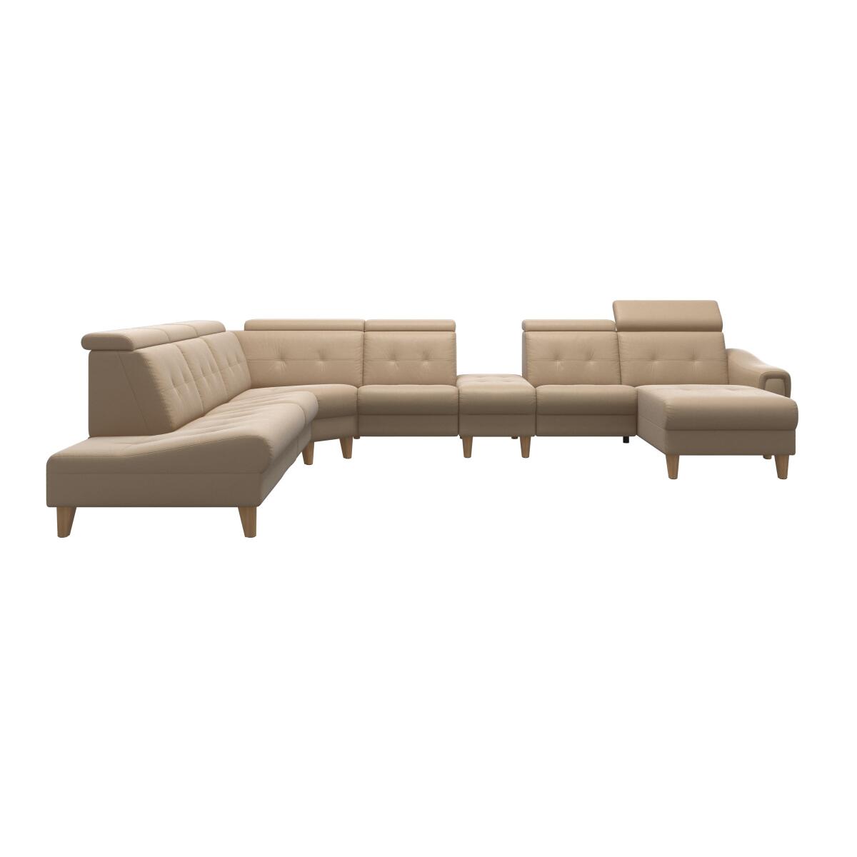 f8f36c6082e45c94fcd5ae9a7b0b44b2 Stressless® Anna A3 EndBack left PCMcenterP Long Seat (M) Manual - Image 1