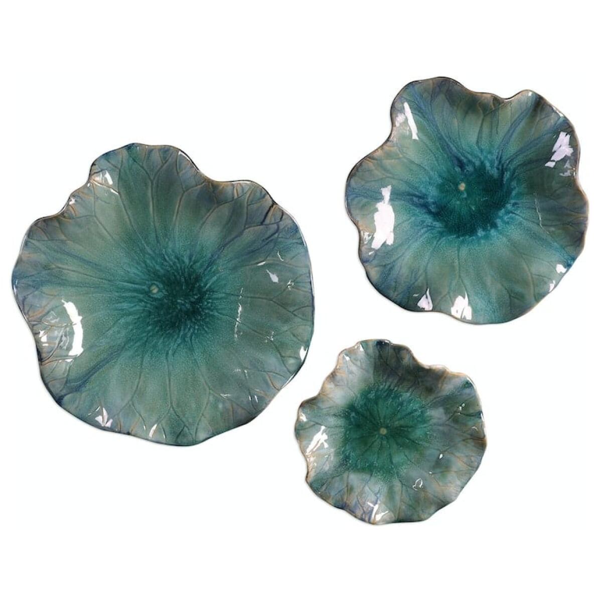 Abella Ceramic Flowers, S/3 Abella Ceramic Flowers, S/3 - Image 1