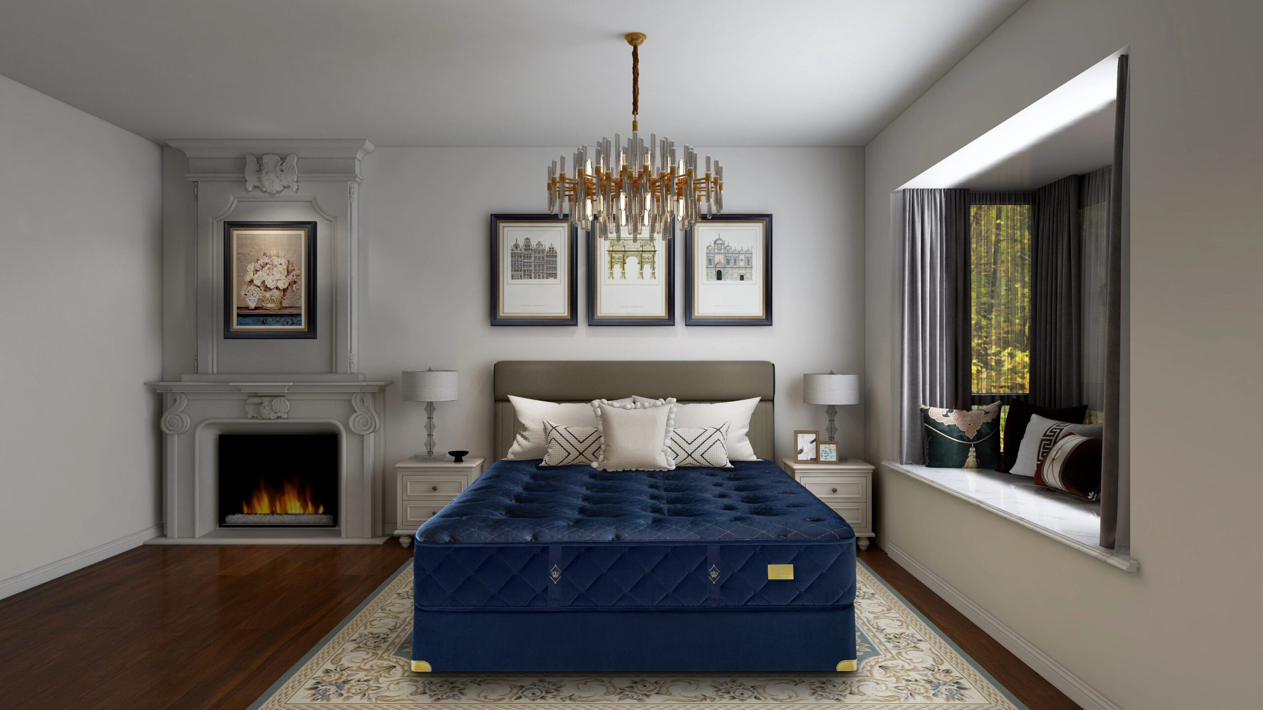 Chattam & Wells Palermo Firm - - 60" W X 80" L