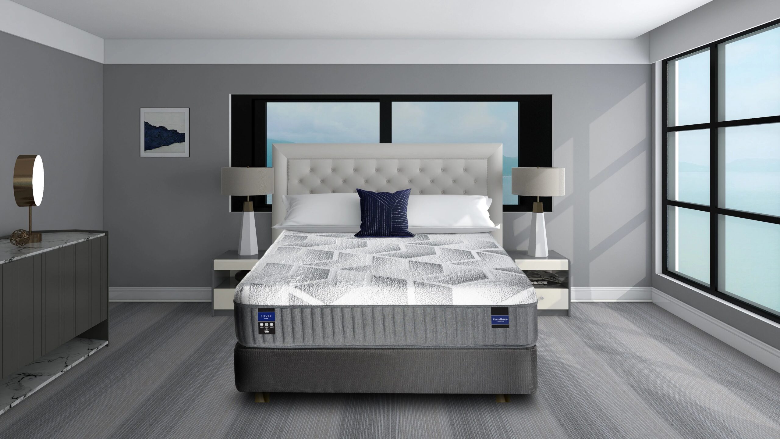 Grand Hybrid Silver Firm - - 60" W X 80" L